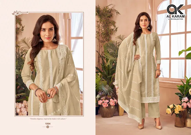 Lucknowi By Al Karam Pure Cotton Dress Material Wholesale In India